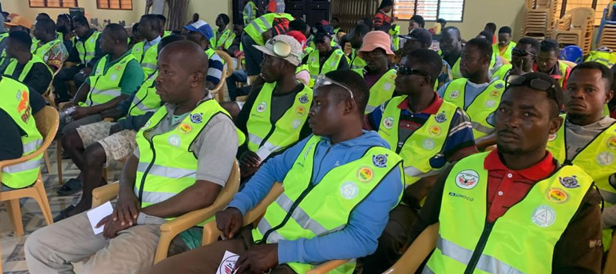 Leadership of Okada Riders Association of Ghana visits Akatsi South